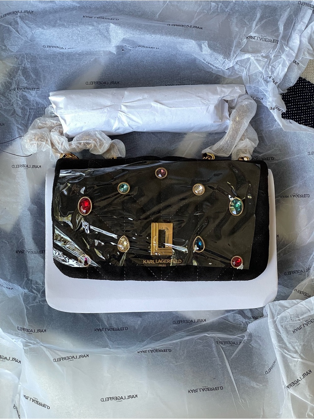 Karl Lagerfeld Lafayette Small Suede Bag